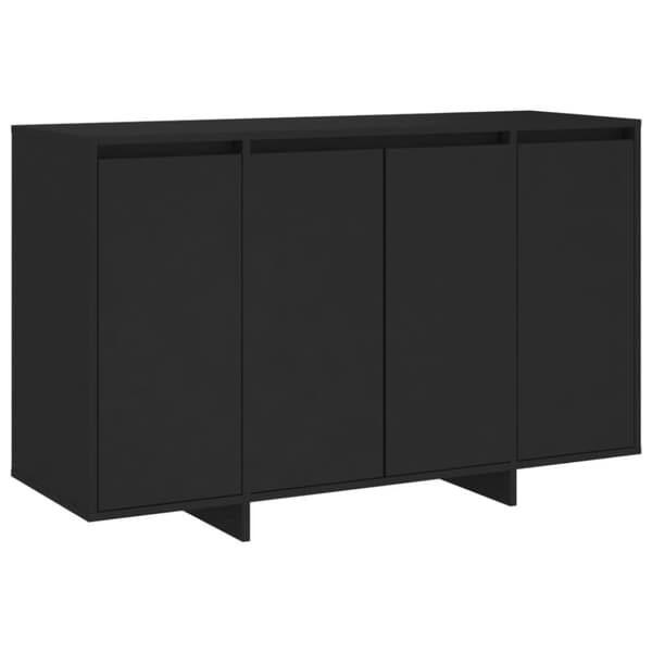 vidaXL skænk 120x41x75 cm spånplade sort