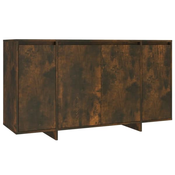 vidaXL Skjenk røkt eik 135x41x75 cm sponplate
