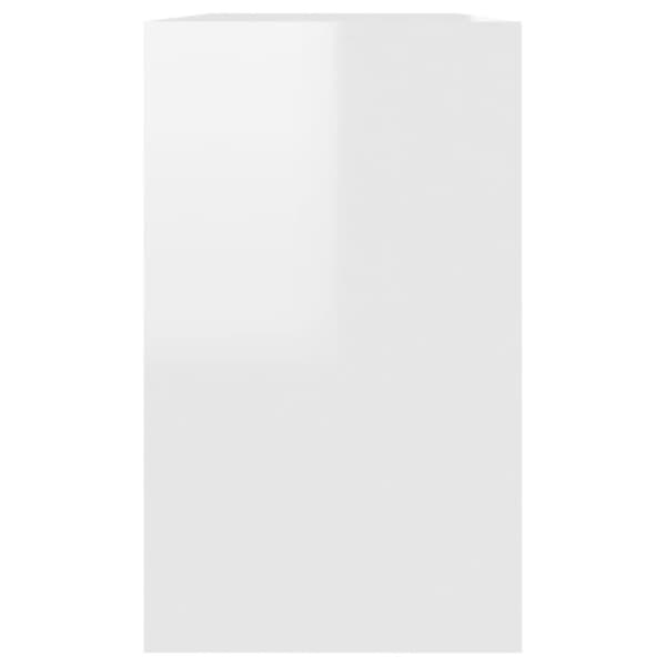 vidaXL Skjenk høyglans hvit 120x41x75 cm konstruert tre