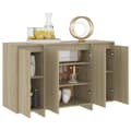 Miniatyrbilde 3 av 11: vidaXL Skjenk sonoma eik 120x41x75 cm sponplate