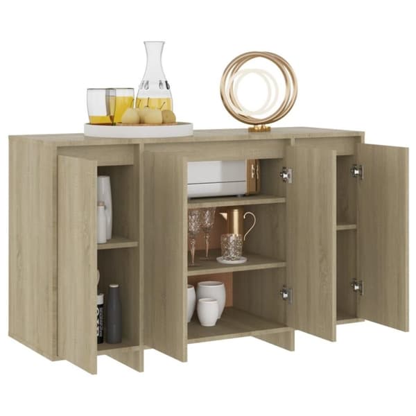 vidaXL Skjenk sonoma eik 120x41x75 cm sponplate
