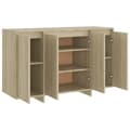 Miniatyrbilde 7 av 11: vidaXL Skjenk sonoma eik 120x41x75 cm sponplate