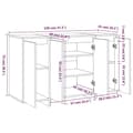 Miniatyrbilde 8 av 11: vidaXL Skjenk sonoma eik 120x41x75 cm sponplate