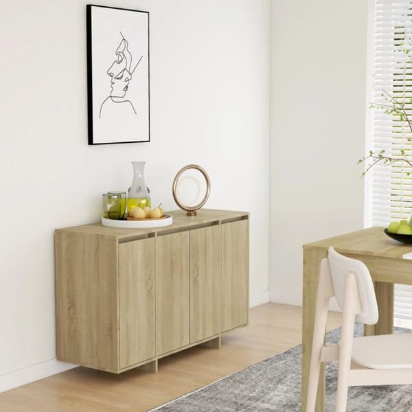 vidaXL Skjenk sonoma eik 120x41x75 cm sponplate