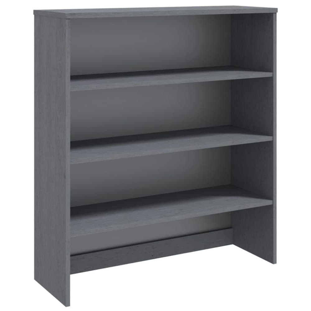 vidaXL Överdel till skåp mörkgrå 90x30x100 cm massiv furu