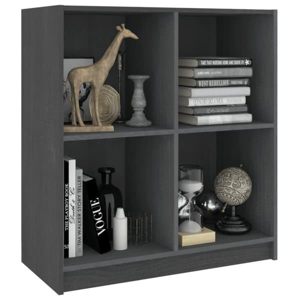 vidaXL Senkki harmaa 70x33x76 cm täysi mänty