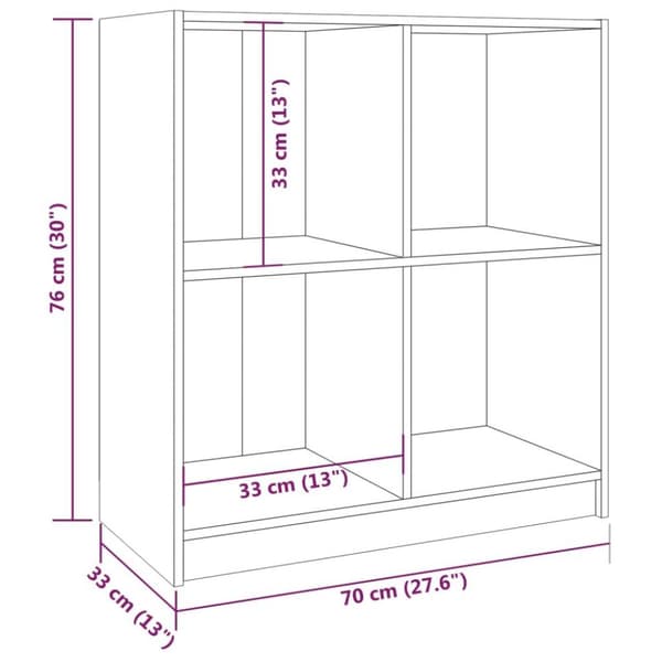 vidaXL Senkki harmaa 70x33x76 cm täysi mänty