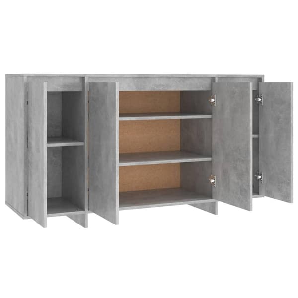 vidaXL skænk 135x41x75 cm spånplade beton