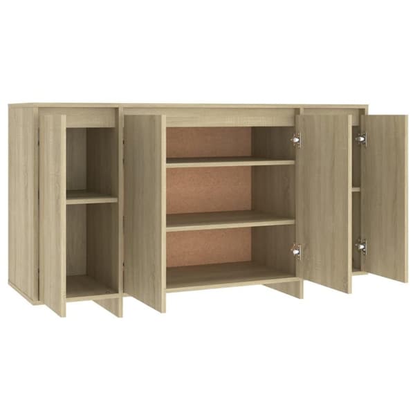 vidaXL Skänk sonoma-ek 135x41x75 cm spånskiva