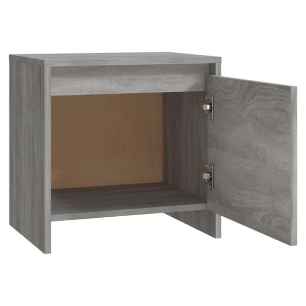 vidaXL sengebord 45x34x44,5 cm spånplade grå sonoma-eg