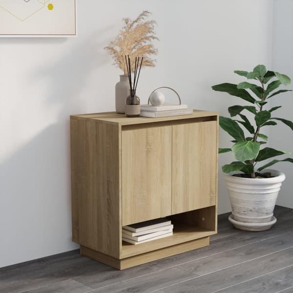 vidaXL Skänk sonoma-ek 70x41x75 cm spånskiva