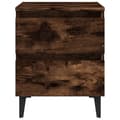 Miniatyrbilde 6 av 11: vidaXL Nattbord med metallben røkt eik 40x35x50 cm