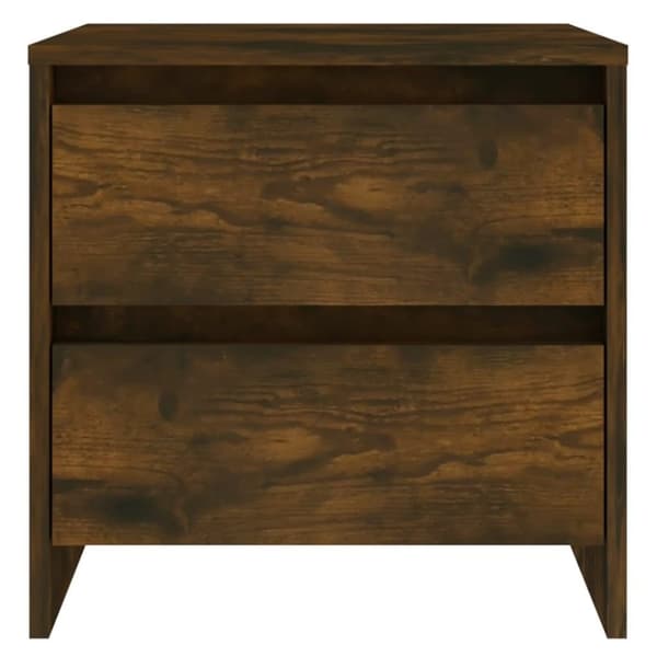vidaXL sengeborde 2 stk. 45x34,5x44,5 cm spånplade røget egetræsfarve