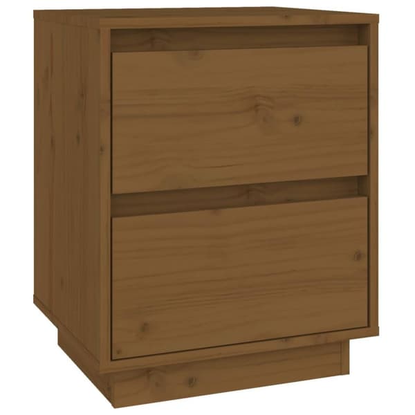 vidaXL Yöpöydät 2 kpl hunajanruskea 40x35x50 cm täysi mänty