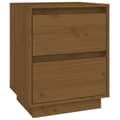 Pikkukuva 6 / 11: vidaXL Yöpöydät 2 kpl hunajanruskea 40x35x50 cm täysi mänty