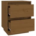 Pikkukuva 8 / 11: vidaXL Yöpöydät 2 kpl hunajanruskea 40x35x50 cm täysi mänty