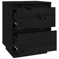 Miniatyrbild 7 av 11: vidaXL Sängbord 2 st svart 40x35x50 cm massiv furu