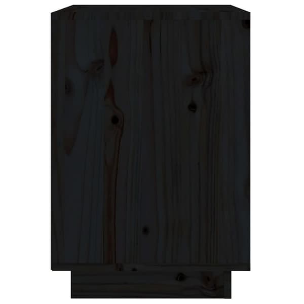 vidaXL Sängbord 2 st svart 40x35x50 cm massiv furu