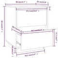 Miniatyrbild 10 av 11: vidaXL Sängbord 2 st svart 40x35x50 cm massiv furu