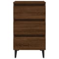 Miniatyrbilde 6 av 11: vidaXL Nattbord med metallben brun eik 40x35x69 cm