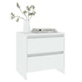 Miniatyrbilde 3 av 11: vidaXL Nattbord 2 stk hvit 45x34,5x44,5 cm sponplate