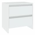 Miniatyrbilde 5 av 11: vidaXL Nattbord 2 stk hvit 45x34,5x44,5 cm sponplate