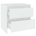 Miniatyrbilde 7 av 11: vidaXL Nattbord 2 stk hvit 45x34,5x44,5 cm sponplate