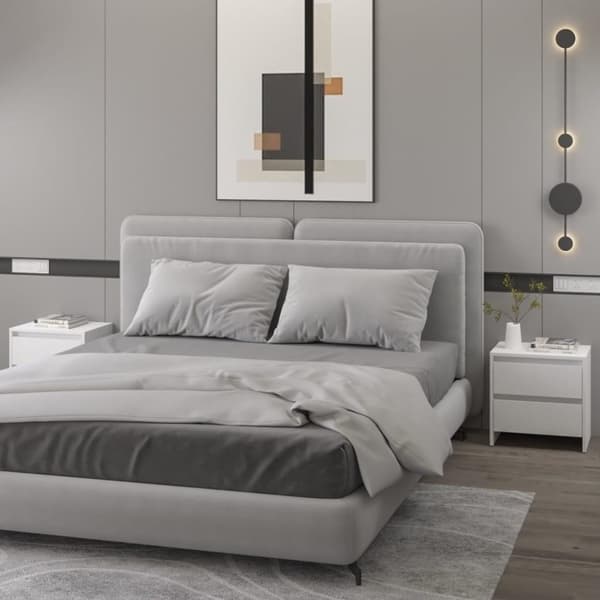 vidaXL Nattbord 2 stk hvit 45x34,5x44,5 cm sponplate