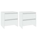 Miniatyrbilde 2 av 11: vidaXL Nattbord 2 stk hvit 45x34,5x44,5 cm sponplate