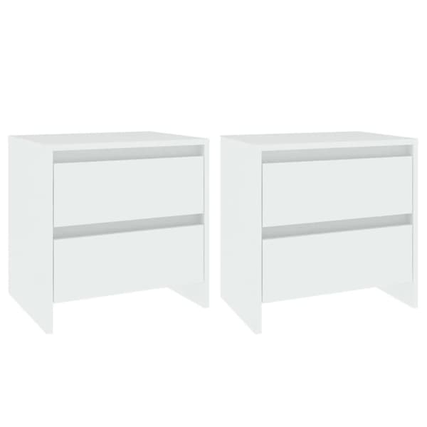 vidaXL Nattbord 2 stk hvit 45x34,5x44,5 cm sponplate
