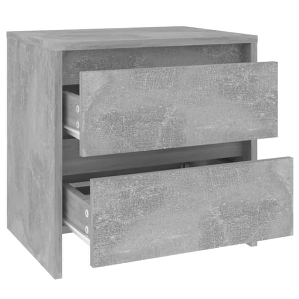 vidaXL Nattbord betonggrå 45x34,5x44,5 cm sponplate