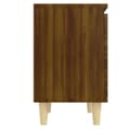 Miniatyrbillede 8 af 11: vidaXL sengeborde 2 stk. massive træben 40x30x50 cm brun egetræsfarve