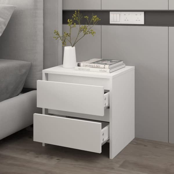 vidaXL sengebord 45x34,5x44,5 cm spånplade hvid