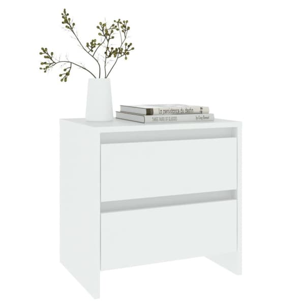 vidaXL sengebord 45x34,5x44,5 cm spånplade hvid