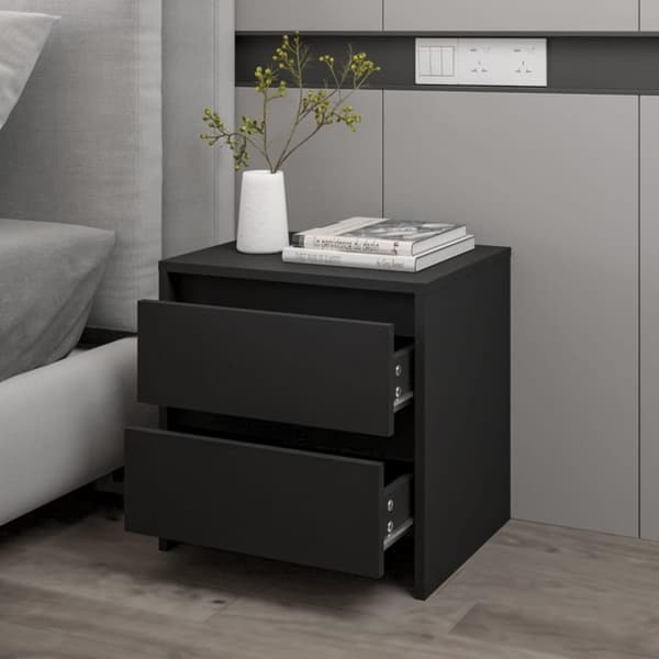 vidaXL sengebord 45x34,5x44,5 cm spånplade sort
