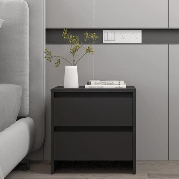 vidaXL sengebord 45x34,5x44,5 cm spånplade sort