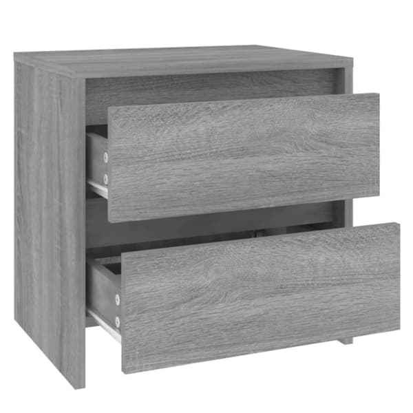 vidaXL Nattbord 2 stk grå sonoma eik 45x34,5x44,5 cm sponplate