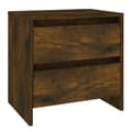 Miniatyrbilde 5 av 11: vidaXL Nattbord 2 stk røkt eik 45x34,5x44,5 cm sponplate