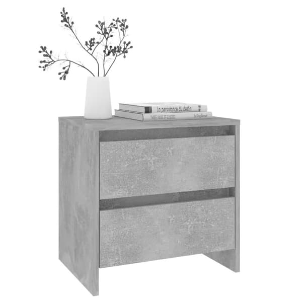 vidaXL Yöpöydät 2 kpl betoninharmaa 45x34,5x44,5 cm lastulevy