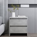 Pikkukuva 4 / 11: vidaXL Yöpöydät 2 kpl betoninharmaa 45x34,5x44,5 cm lastulevy