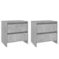 Pikkukuva 1 / 11: vidaXL Yöpöydät 2 kpl betoninharmaa 45x34,5x44,5 cm lastulevy