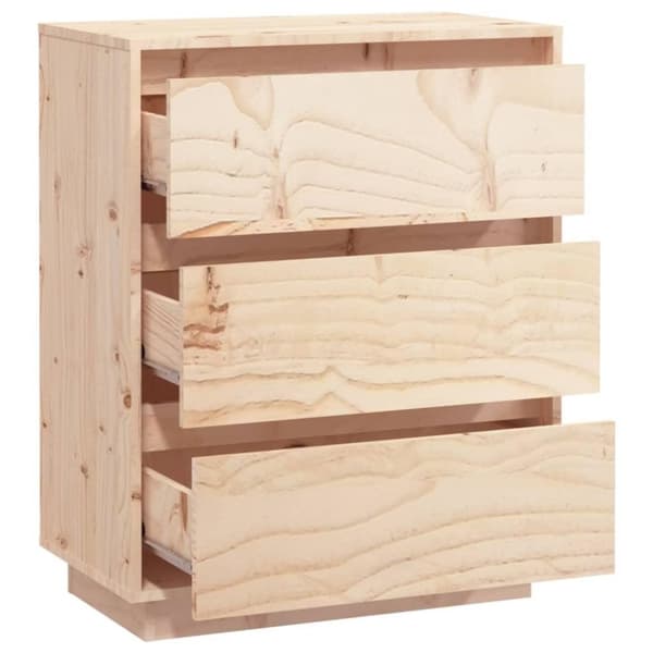 vidaXL Skjenk 60x34x75 cm heltre furu