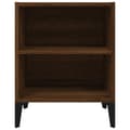 Miniatyrbilde 6 av 10: vidaXL Nattbord med metallben 2 stk brun eik 40x30x50 cm