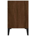 Miniatyrbilde 7 av 10: vidaXL Nattbord med metallben 2 stk brun eik 40x30x50 cm