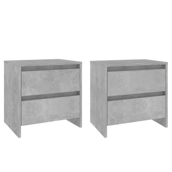 vidaXL Nattbord 2 stk betonggrå 45x34,5x44,5 cm sponplate
