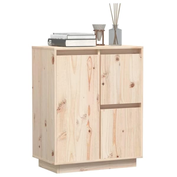 vidaXL Skänk 60x34x75 cm massiv furu