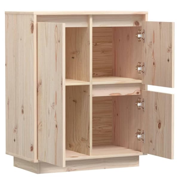 vidaXL Skänk 60x34x75 cm massiv furu