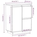 Miniatyrbild 9 av 11: vidaXL Skänk 60x34x75 cm massiv furu