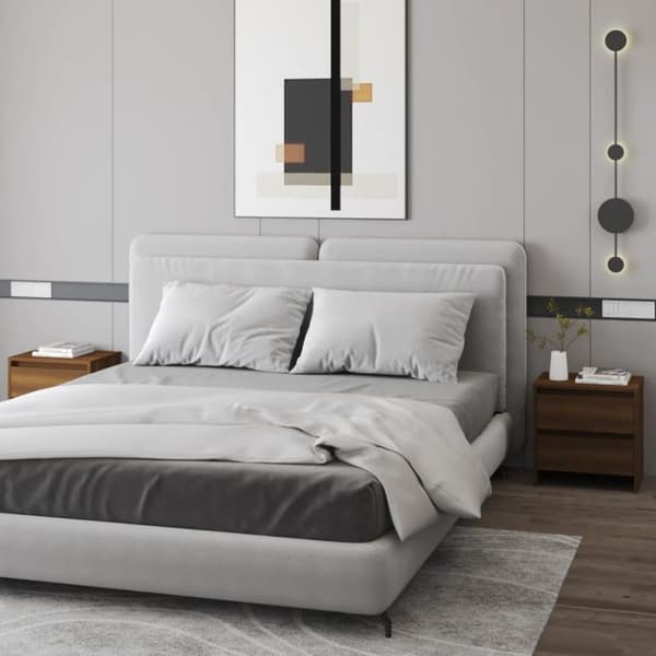 vidaXL Nattbord 2 stk brun eik 45x34,5x44,5 cm sponplate