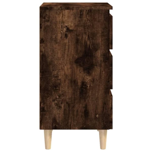 vidaXL Nattbord med ben i heltre 2 stk røkt eik 40x35x69 cm